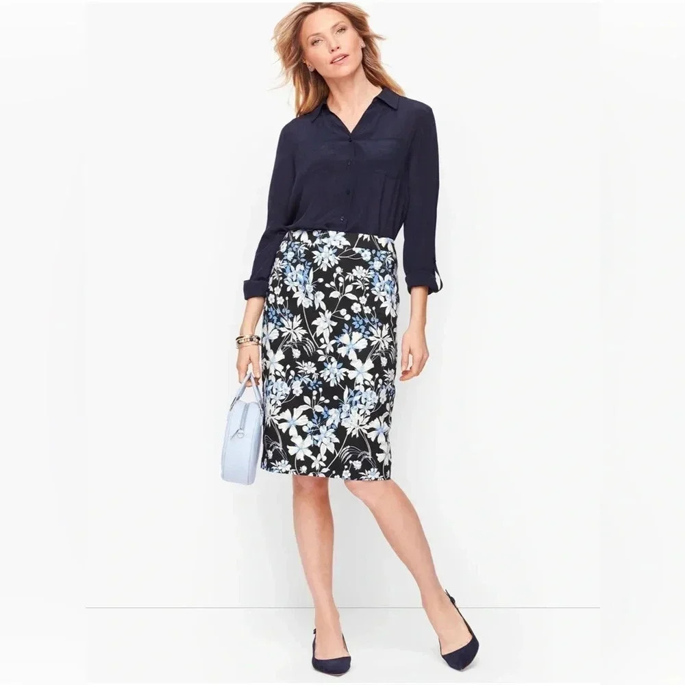 Talbots petite cotton pencil skirts sz 2 nwt 006